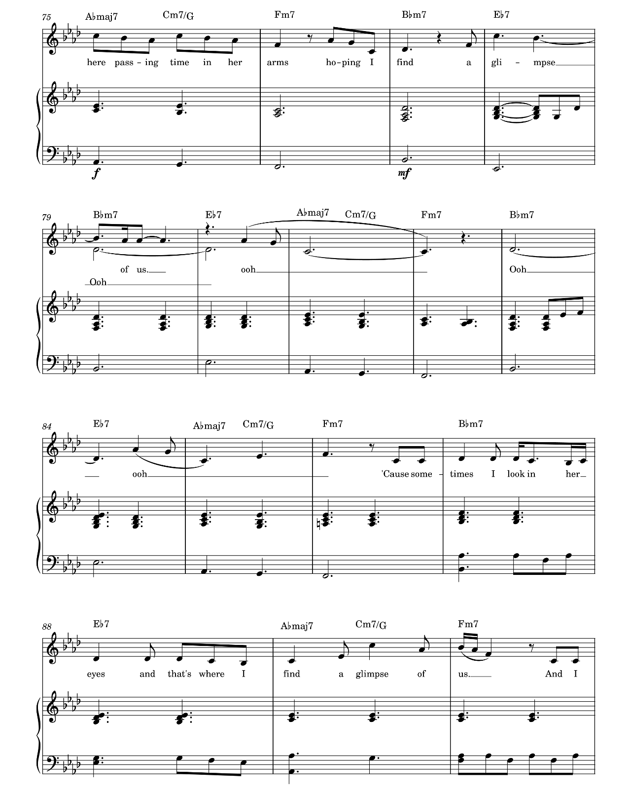 Glimpse Of Us sheet music 6