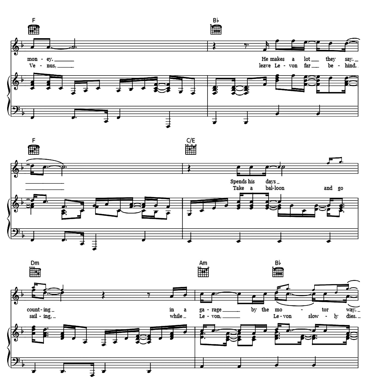 Levon sheet music 3