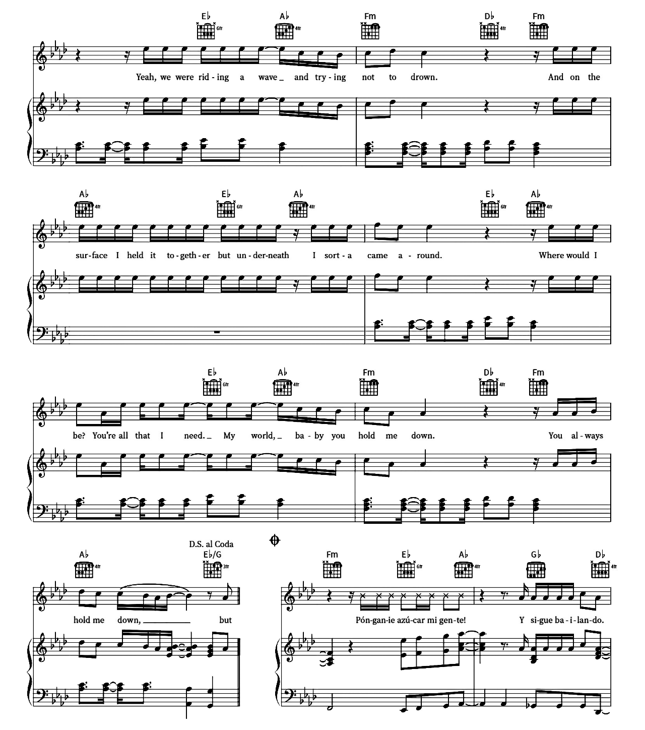 Bam Bam sheet music 4