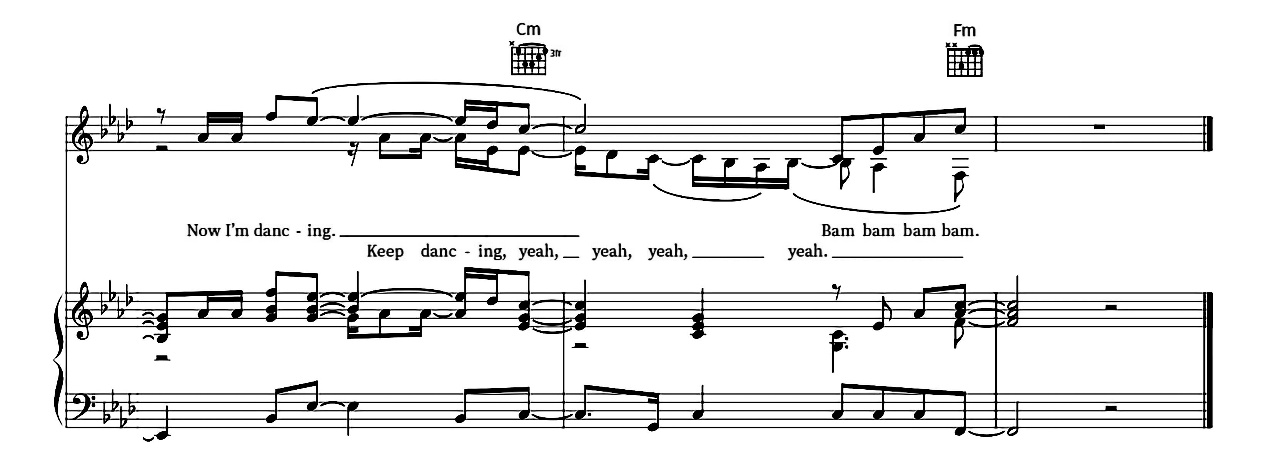 Bam Bam sheet music 7