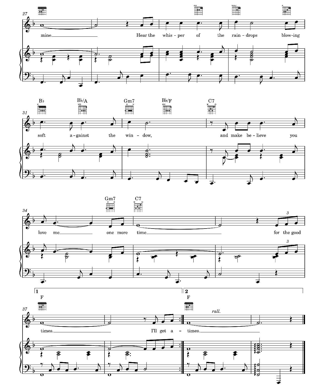 For The Good Times sheet music 3