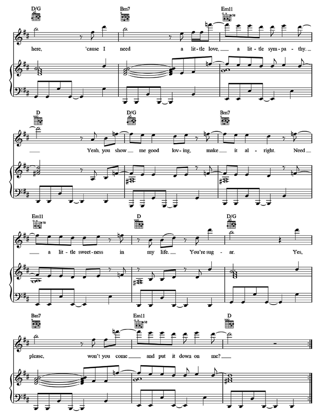 Sugar sheet music 3