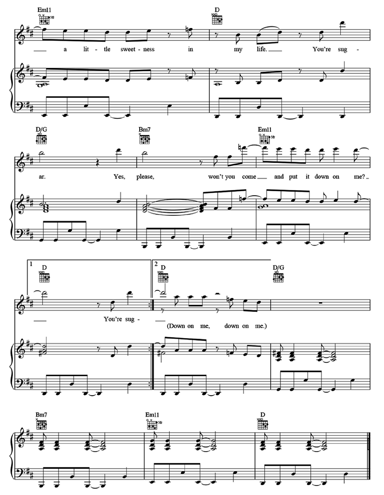 Sugar sheet music 6