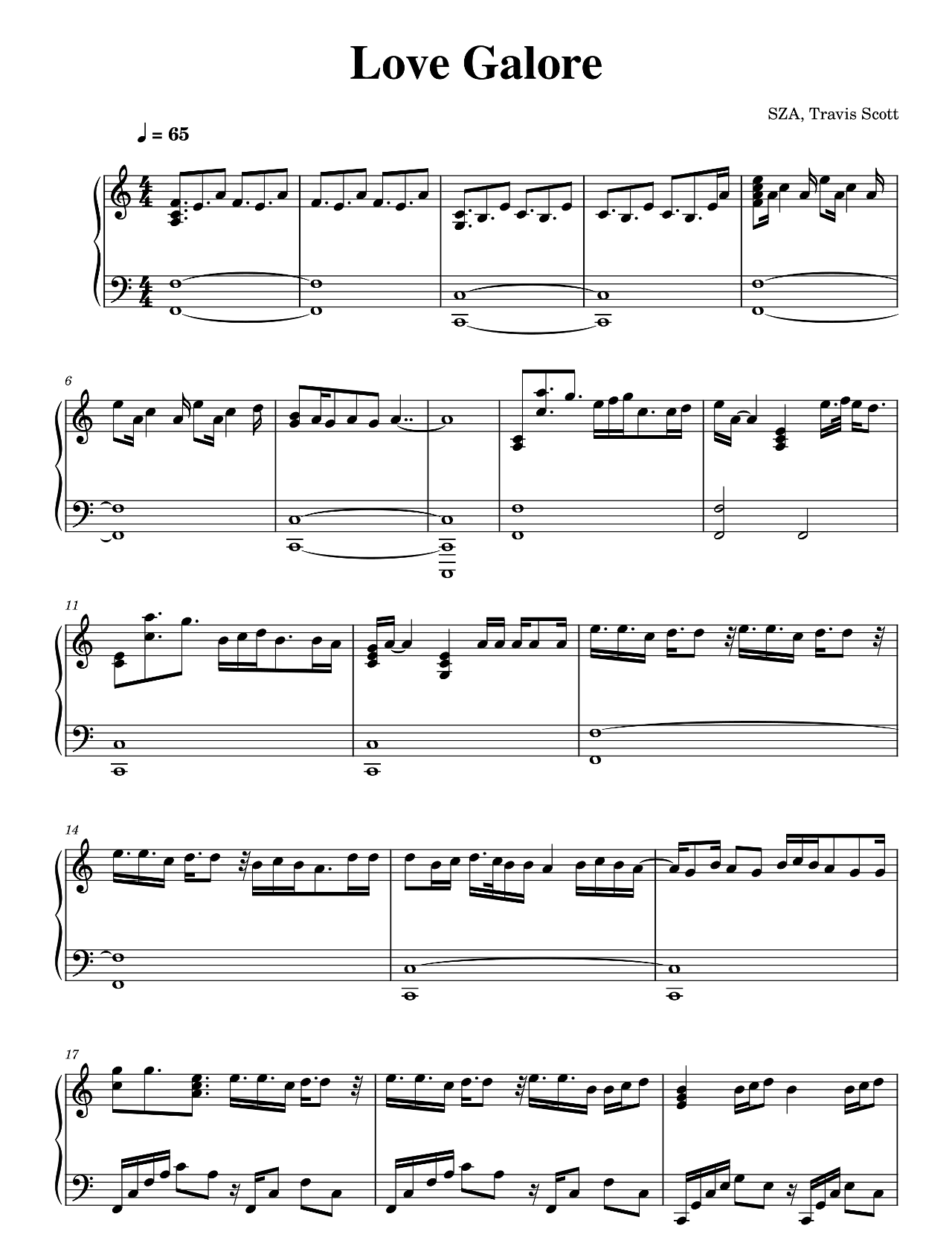 Love Galore sheet music