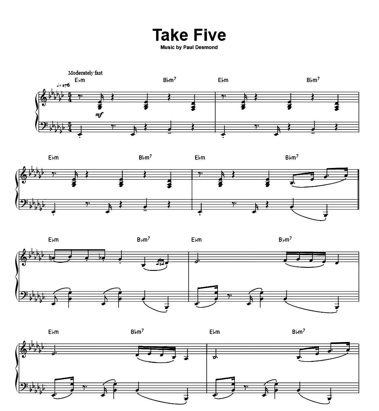 Take Five sheet music