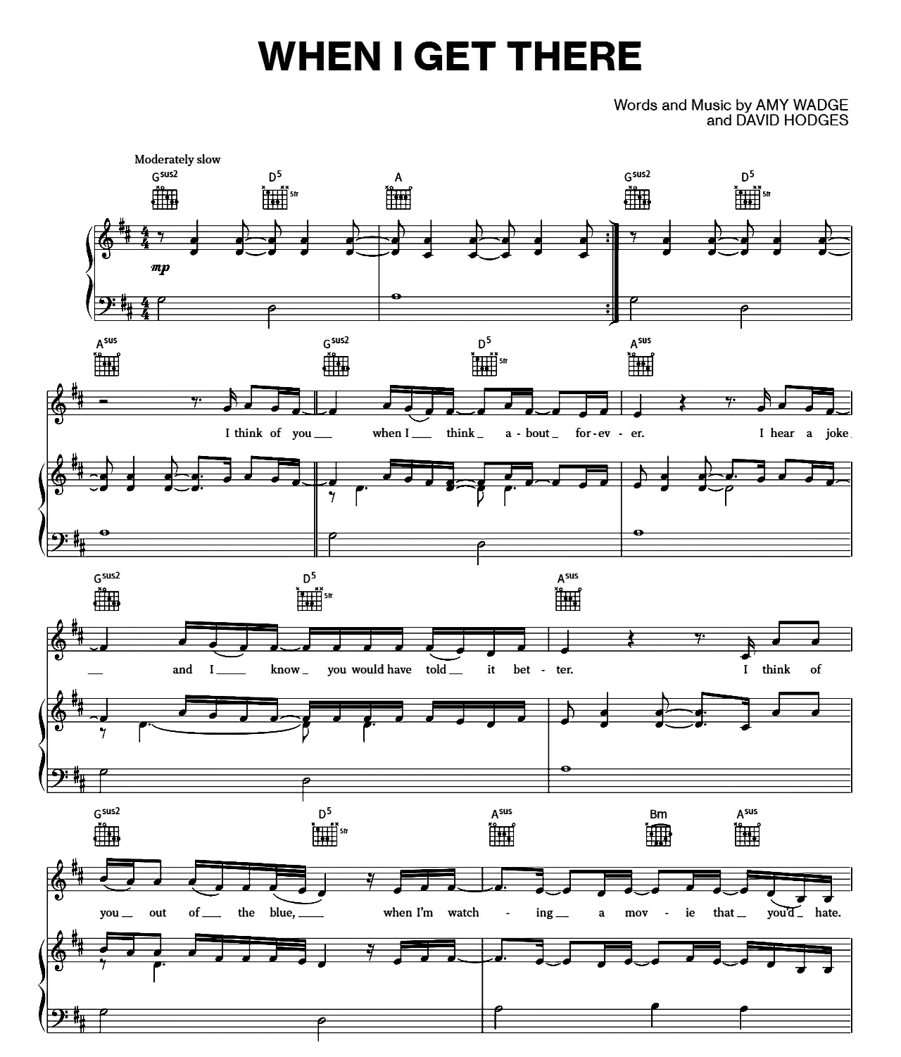 When I Get There sheet music