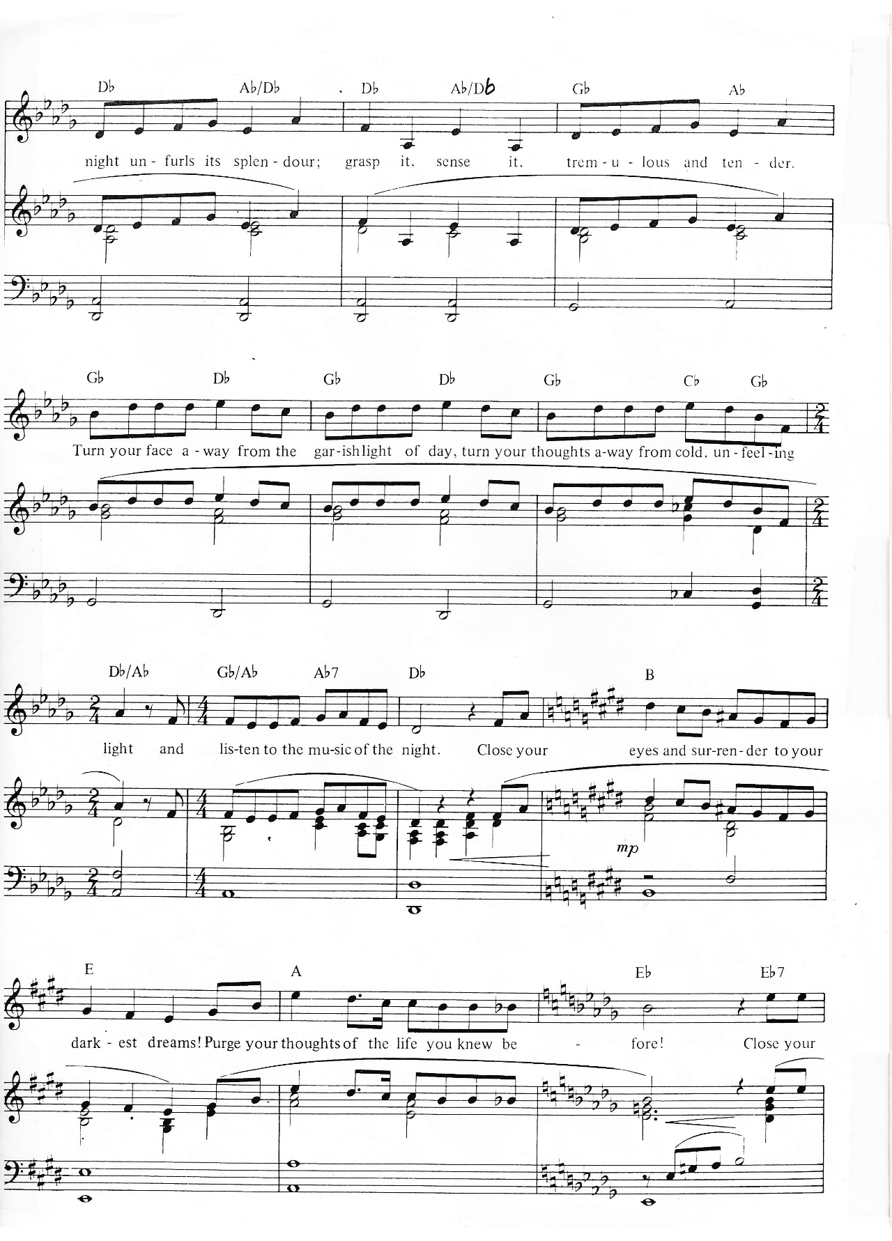 Music Of The Night sheet music 2