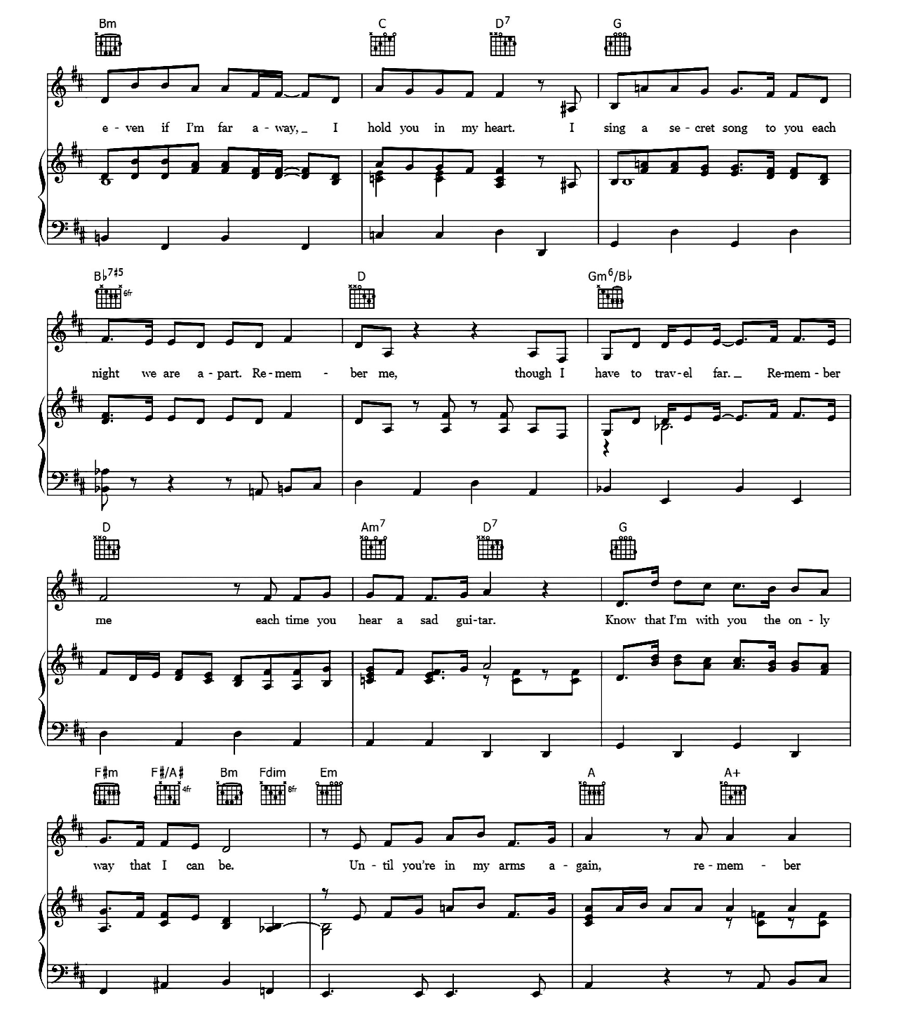 Remember Me (from Coco) sheet music 2