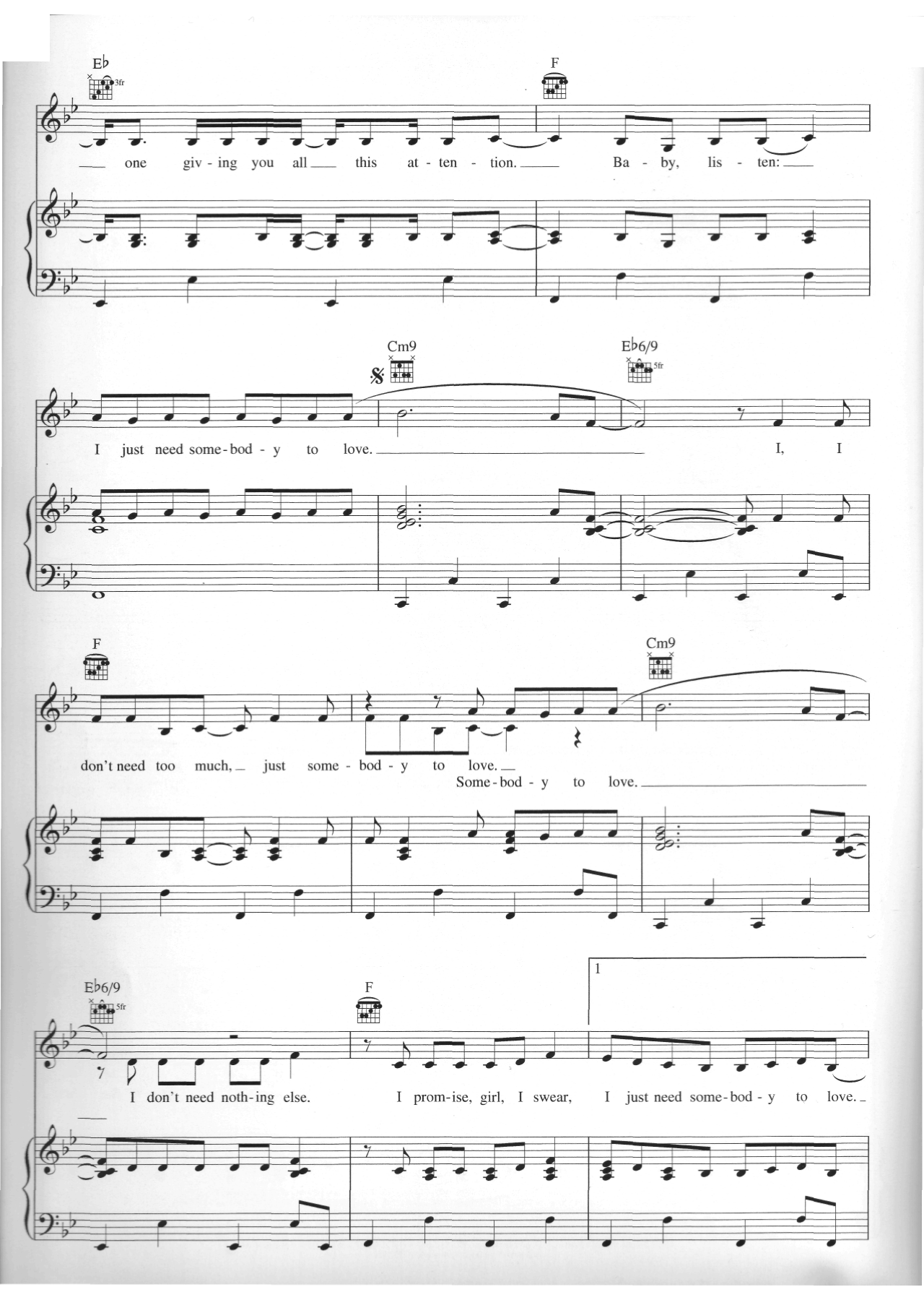 Somebody To Love sheet music 3