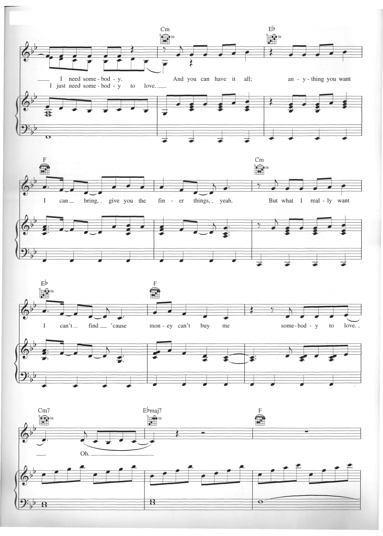 Somebody To Love sheet music 5