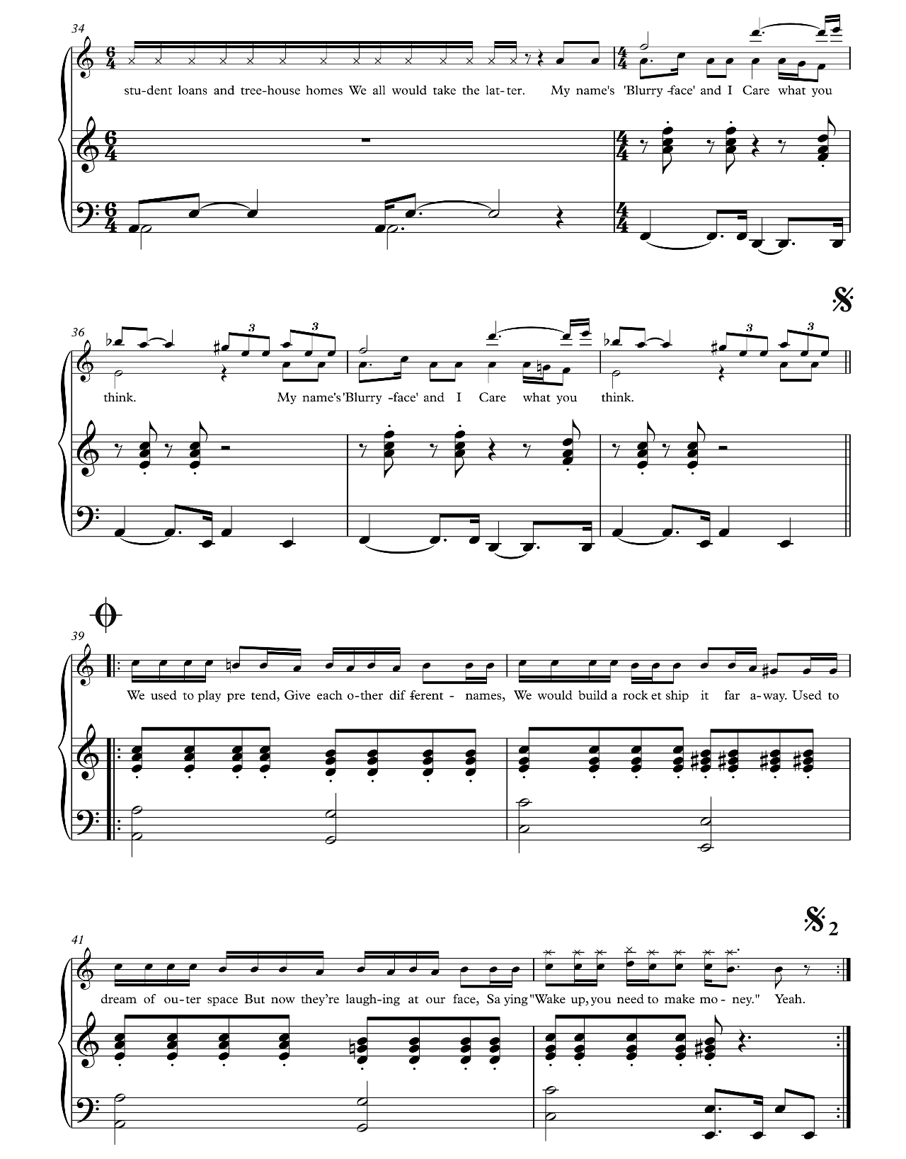 Stressed Out sheet music 5