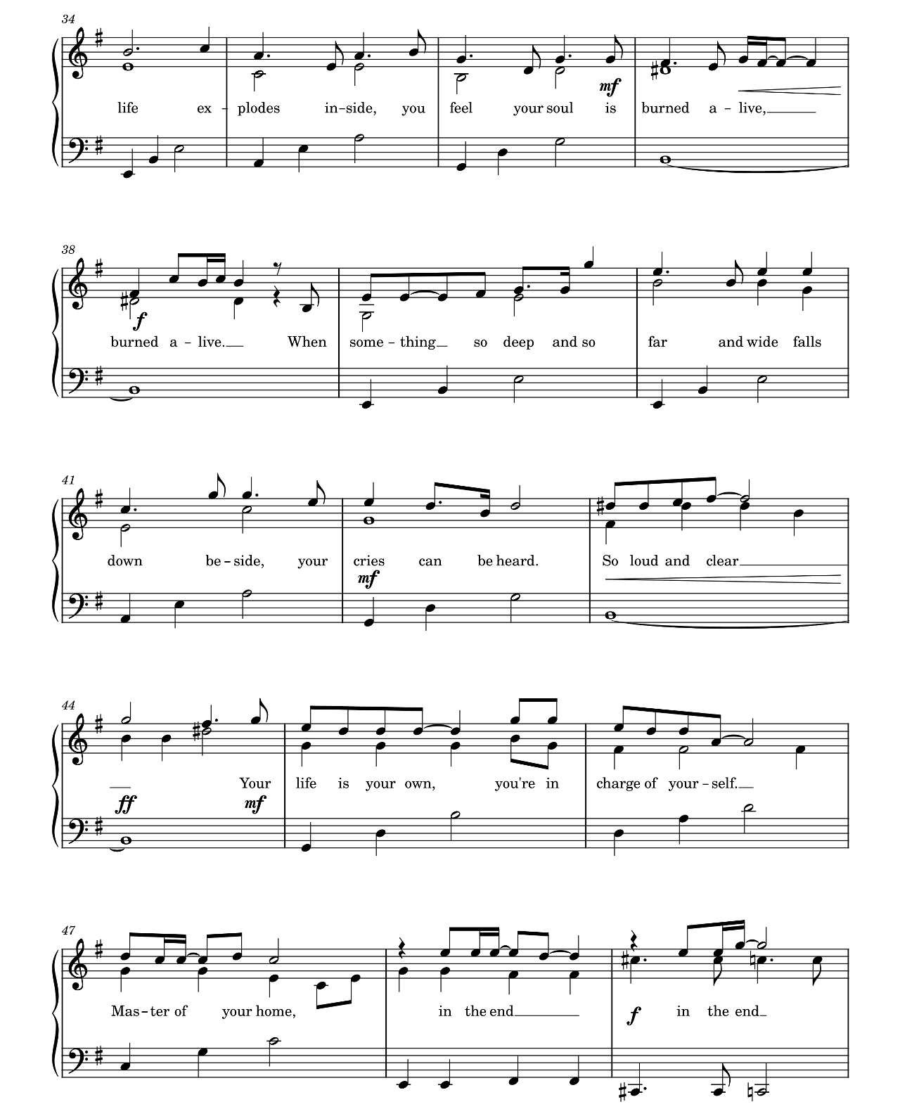 Face It Alone sheet music 3