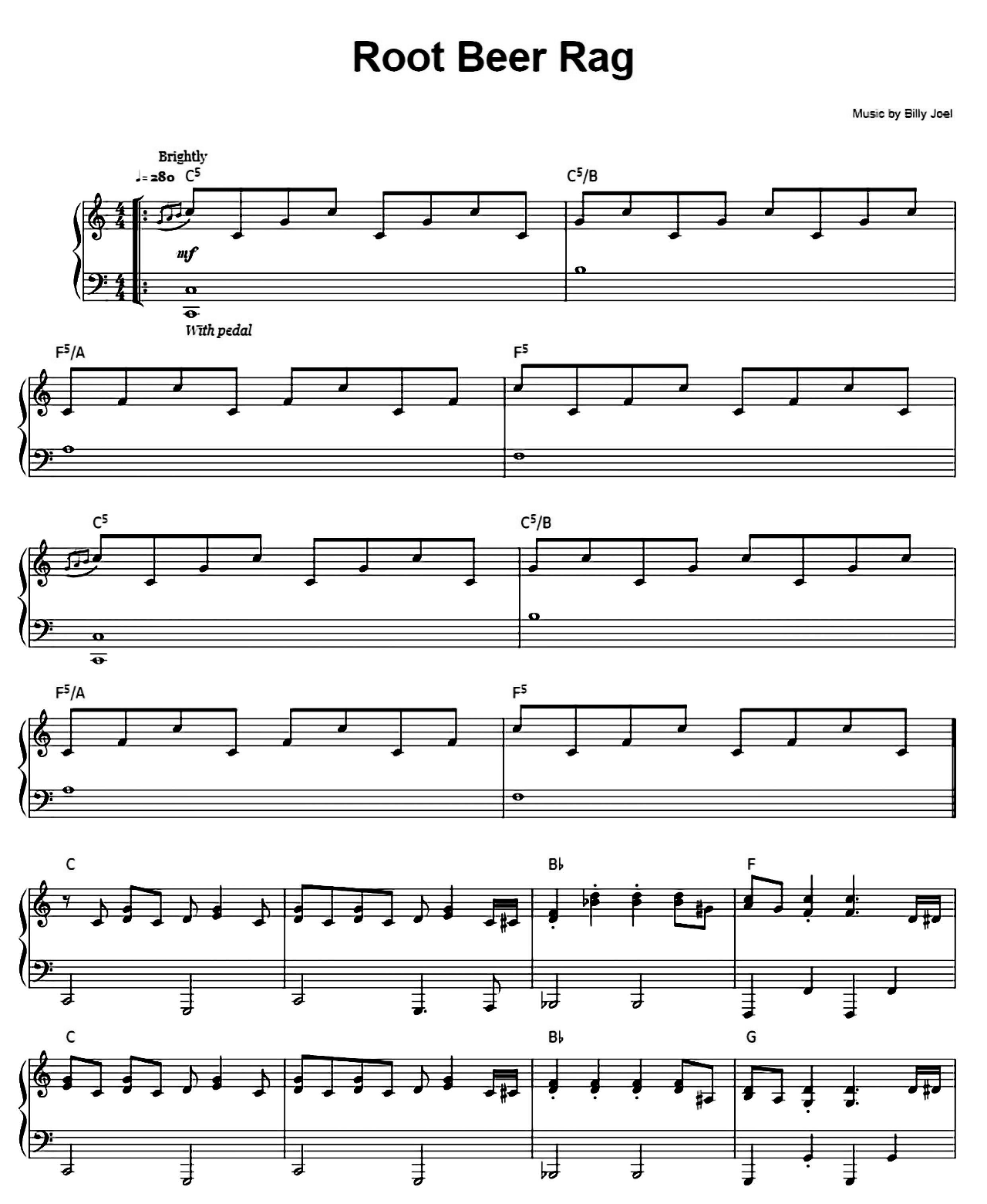 Root Beer Rag sheet music