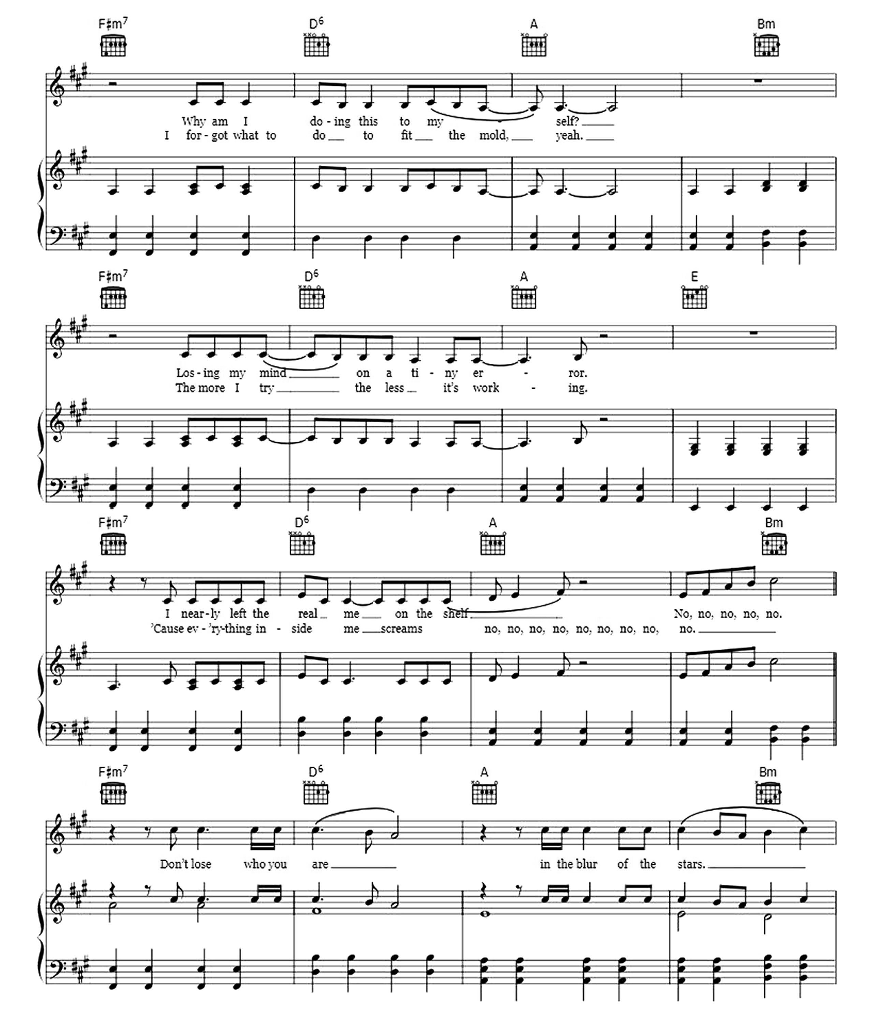 Who You Are sheet music 2