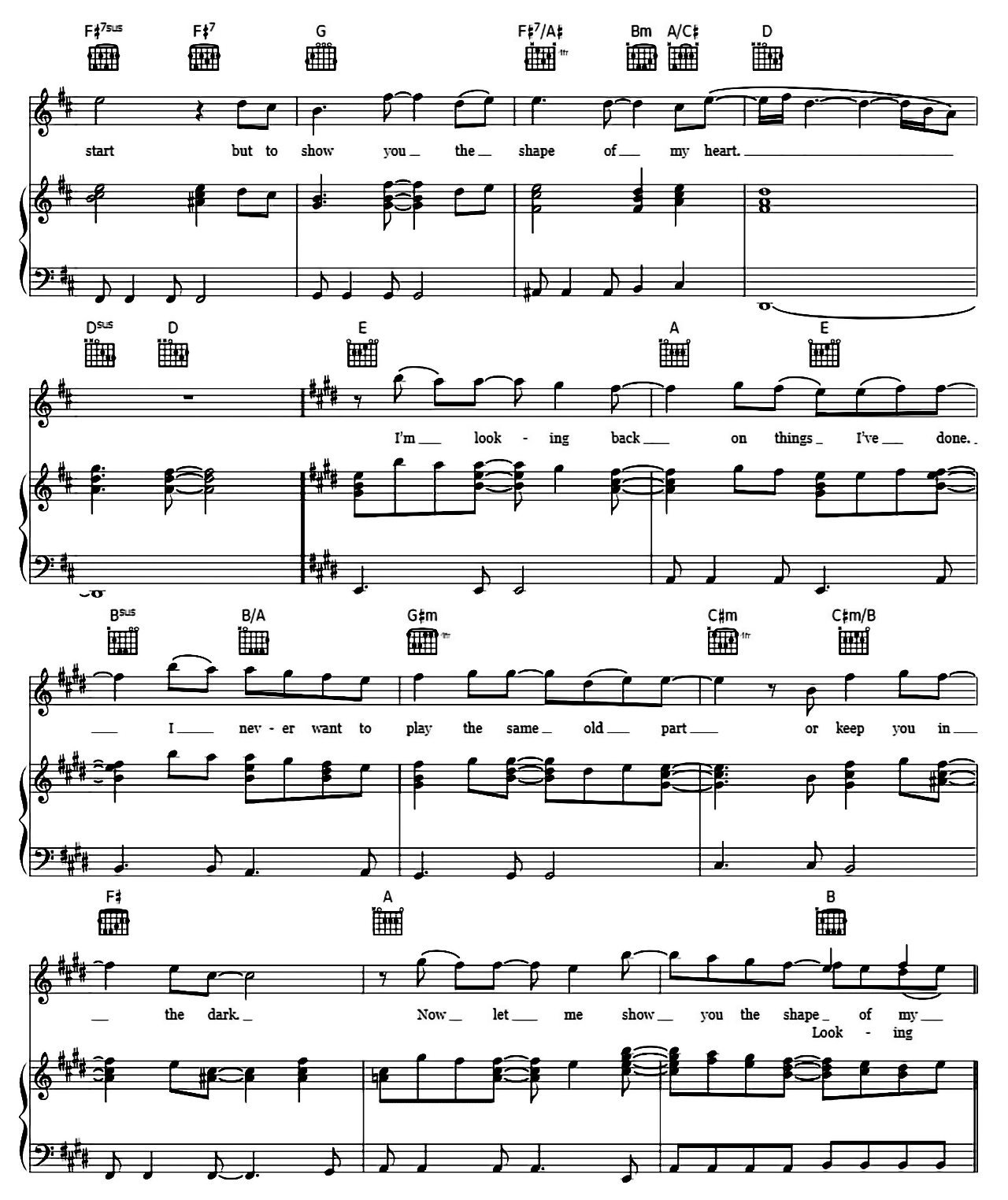 Shape Of My Heart sheet music 4