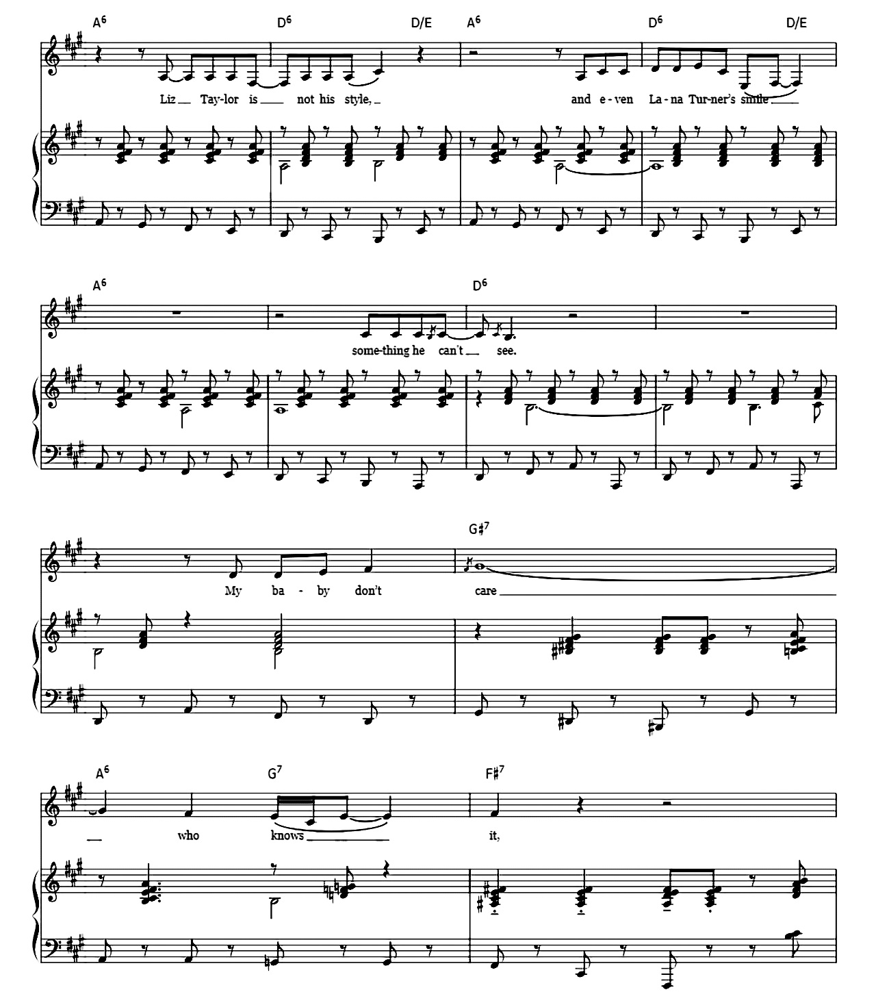My Baby Just Cares For Me sheet music 3