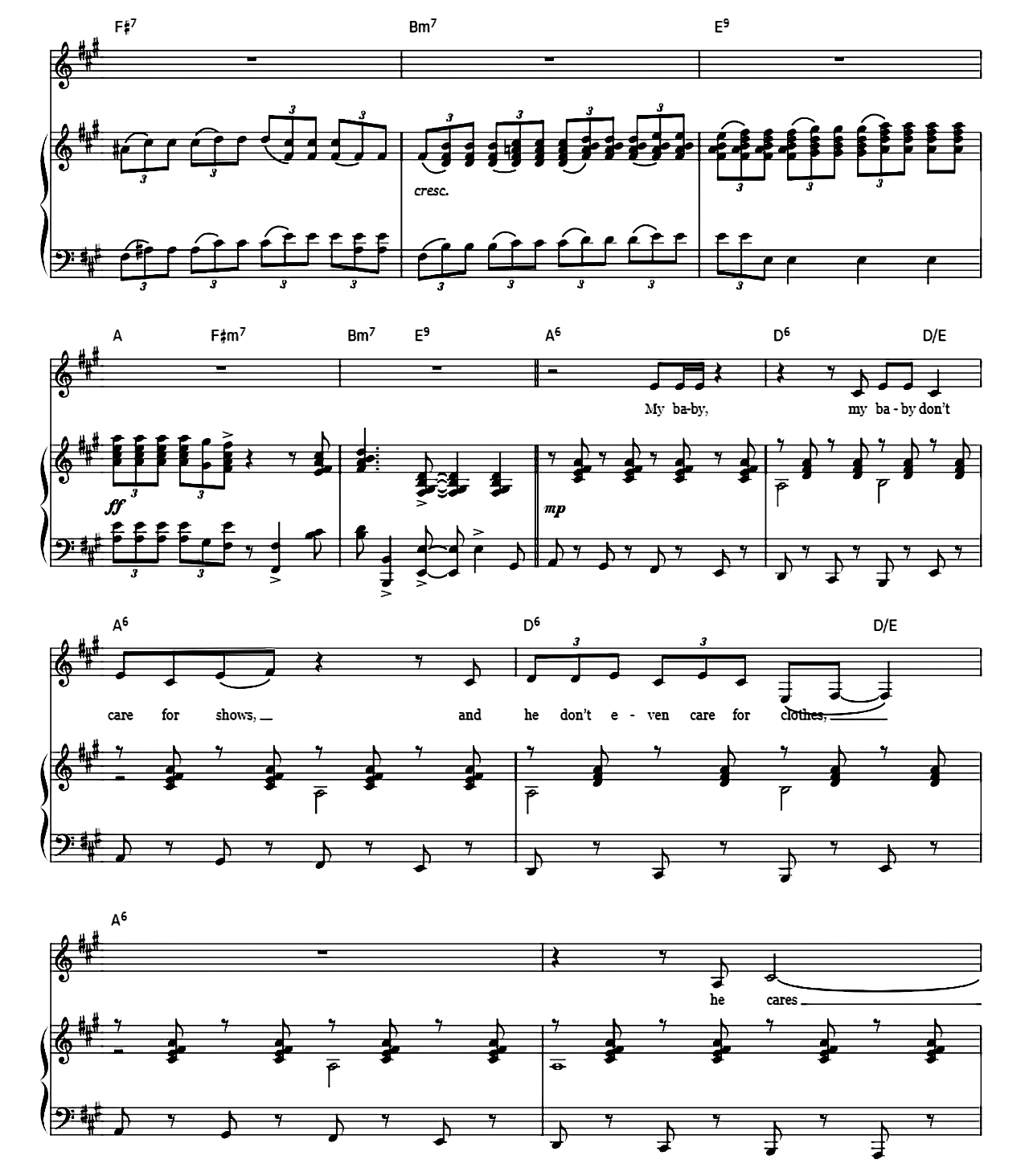 My Baby Just Cares For Me sheet music 7