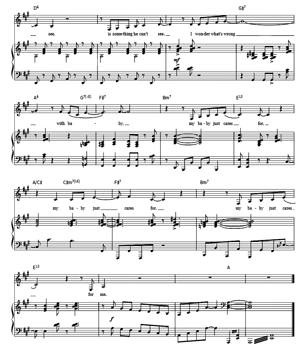 My Baby Just Cares For Me sheet music 9