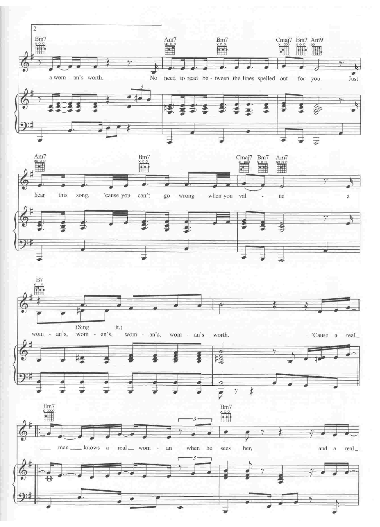 A Womans Worth sheet music 5