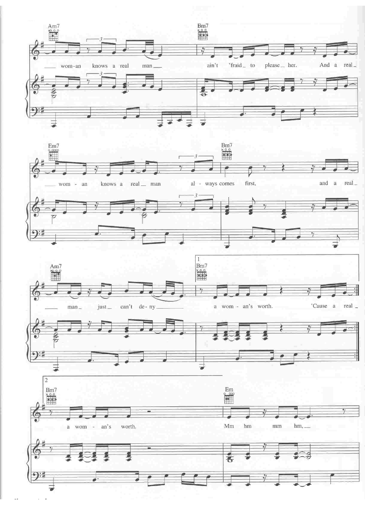 A Womans Worth sheet music 6