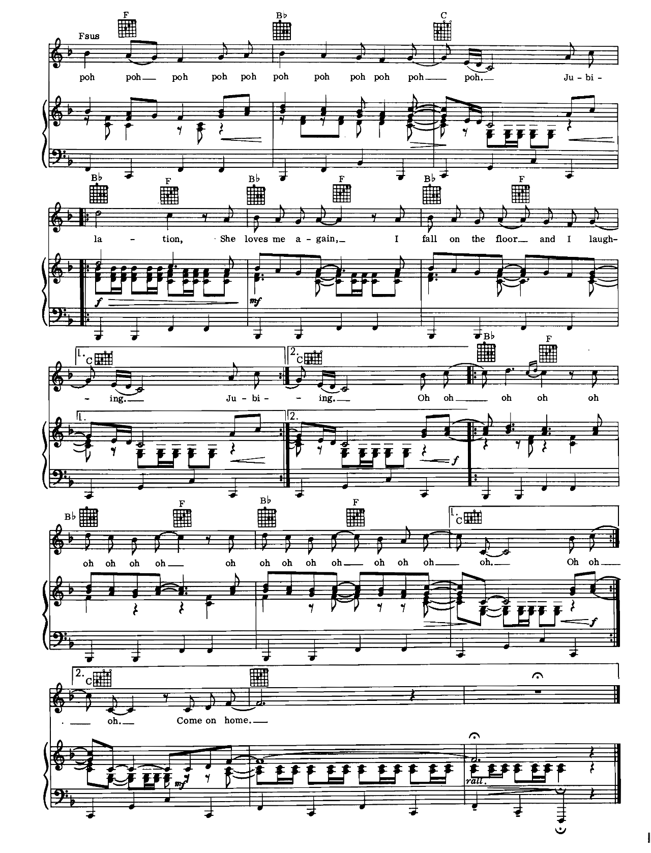 Cecilia sheet music 3