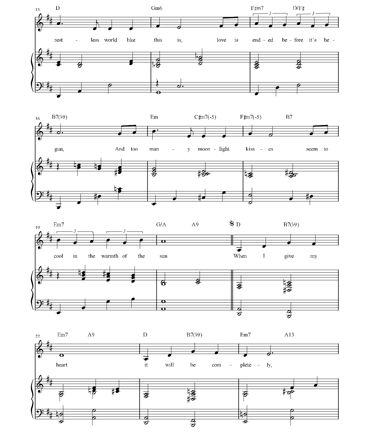 When I Fall In Love sheet music 2