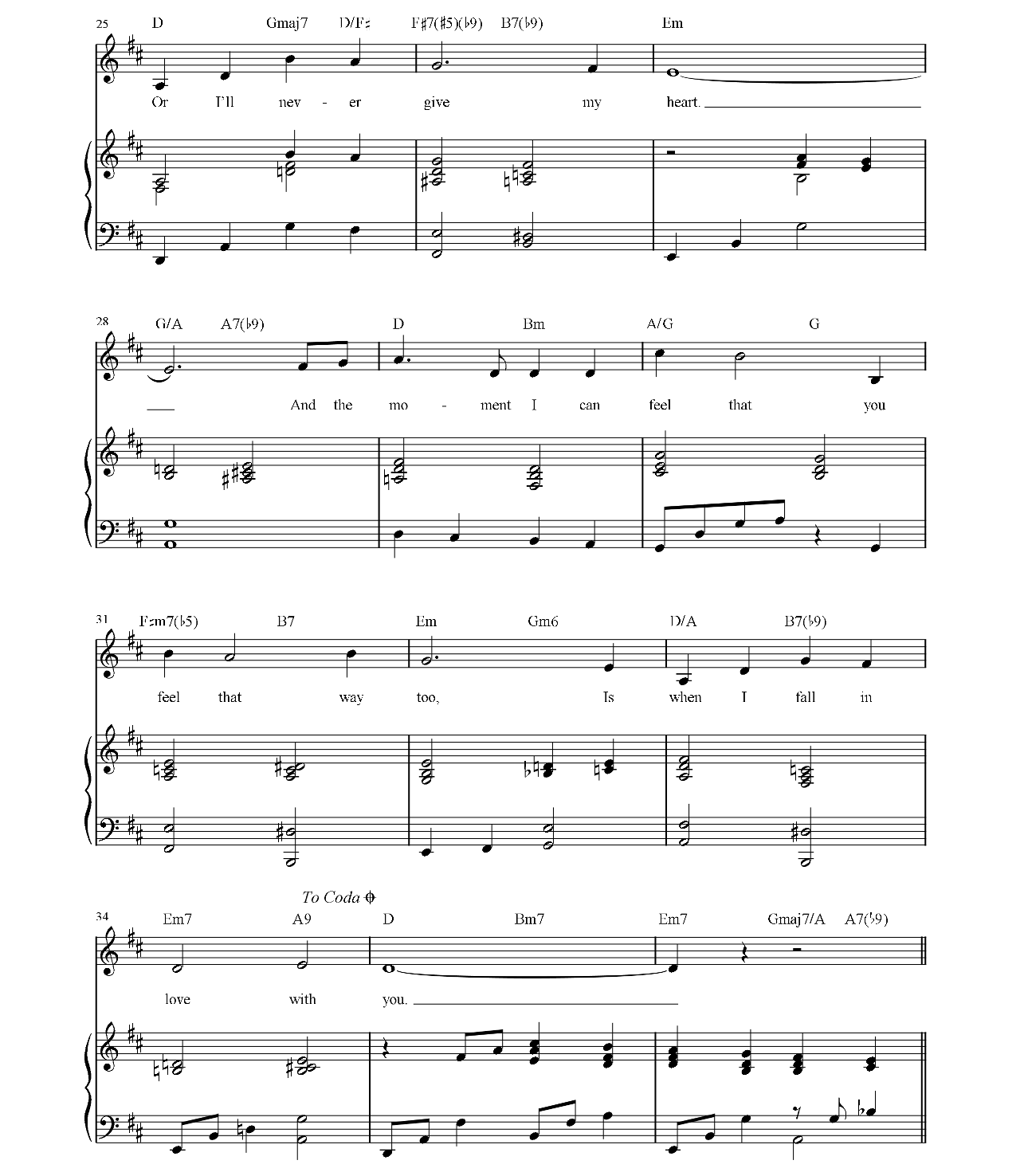 When I Fall In Love sheet music 3