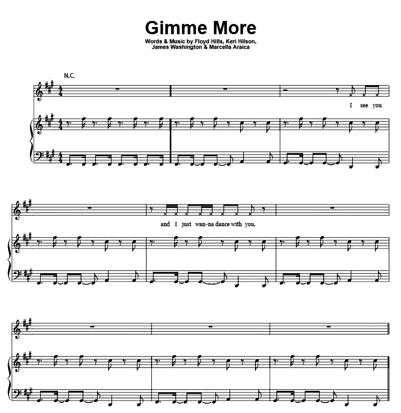 Gimme More sheet music