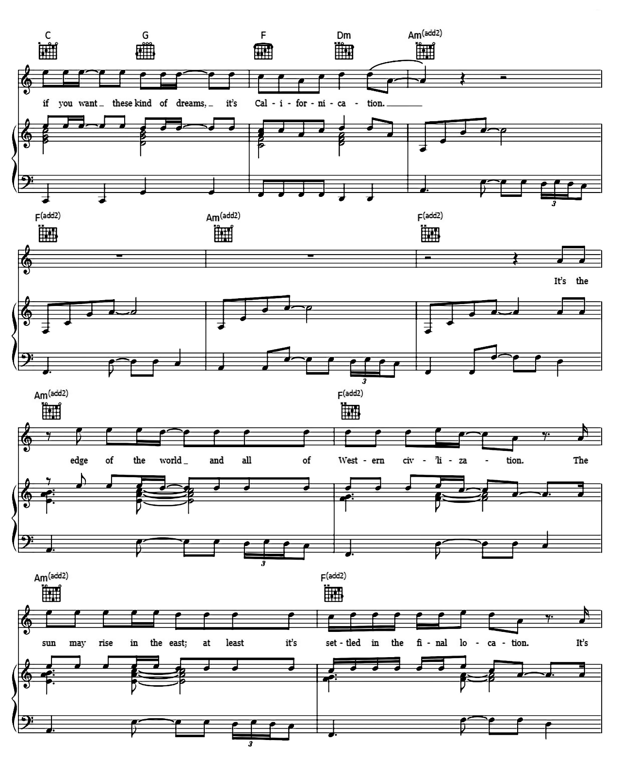 Californication sheet music 2