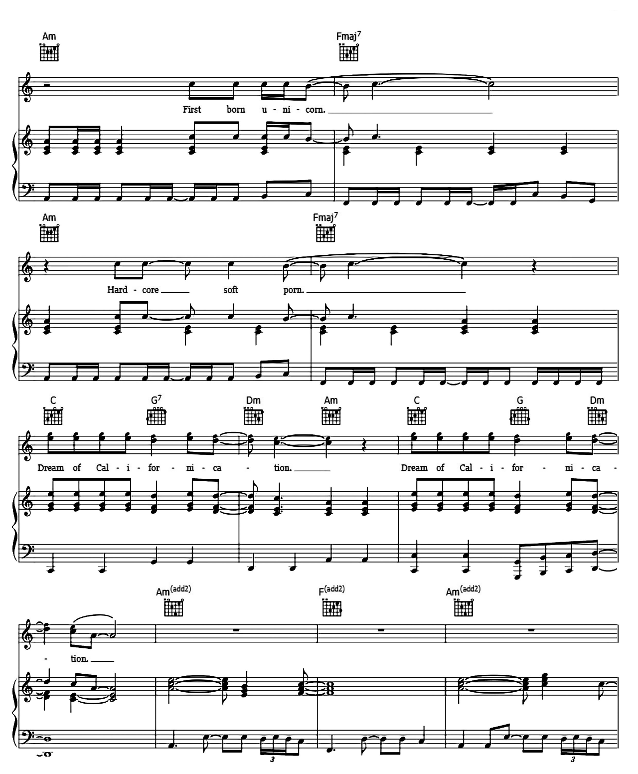 Californication sheet music 4