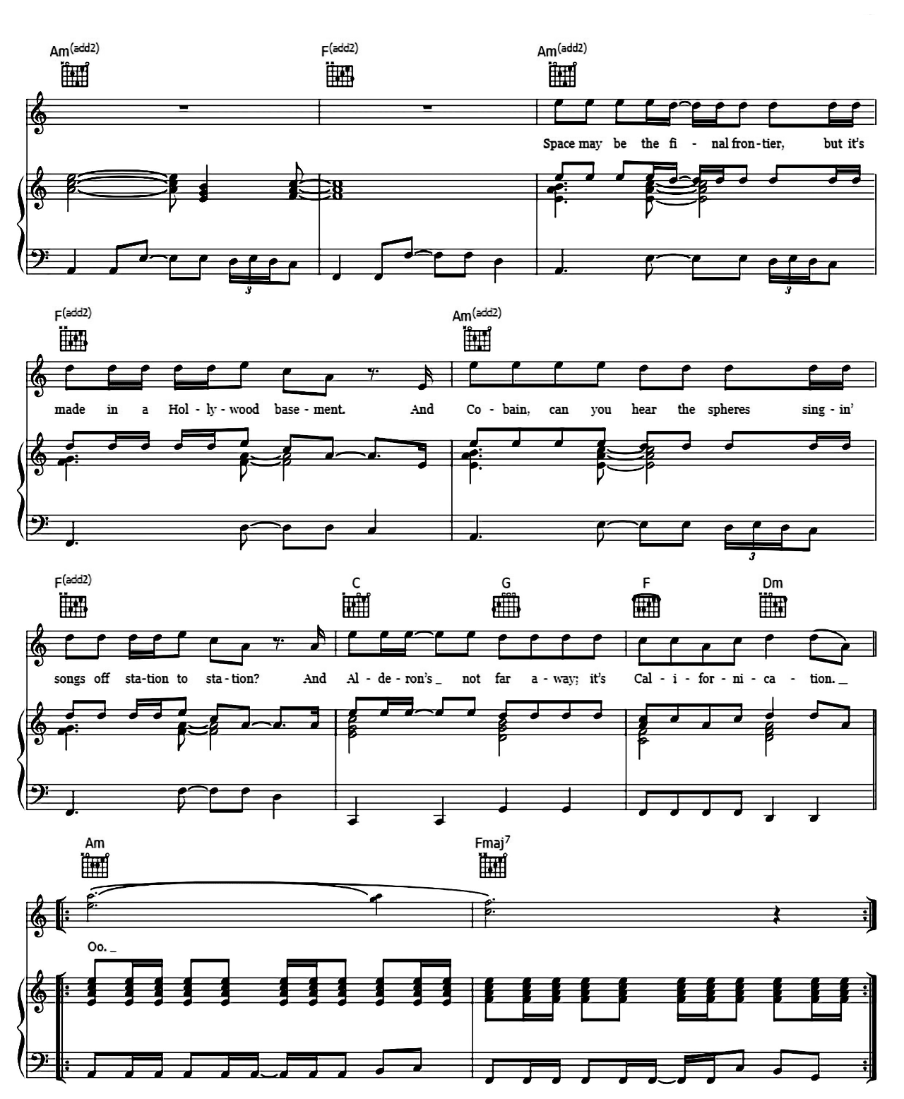 Californication sheet music 6