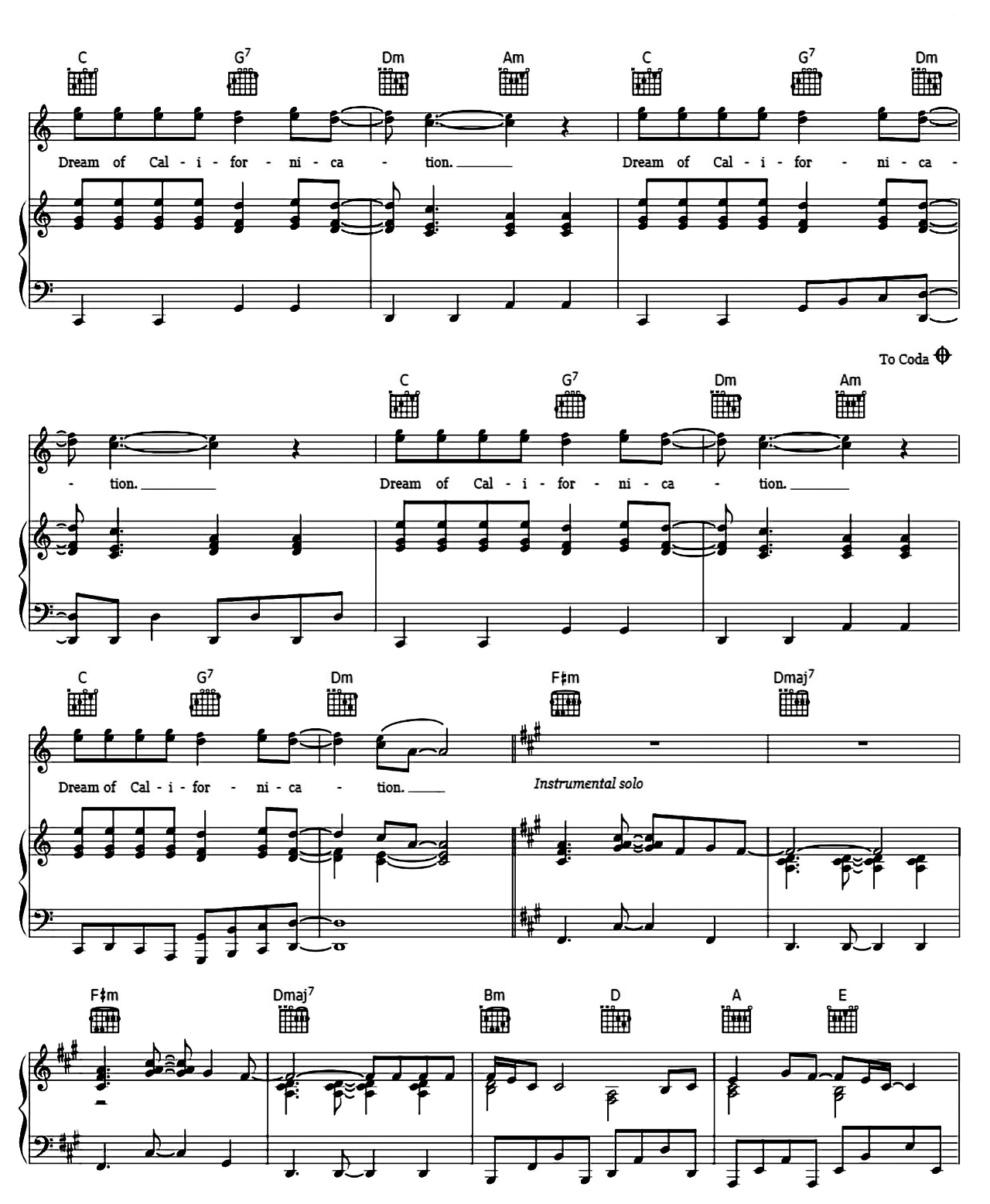 Californication sheet music 8