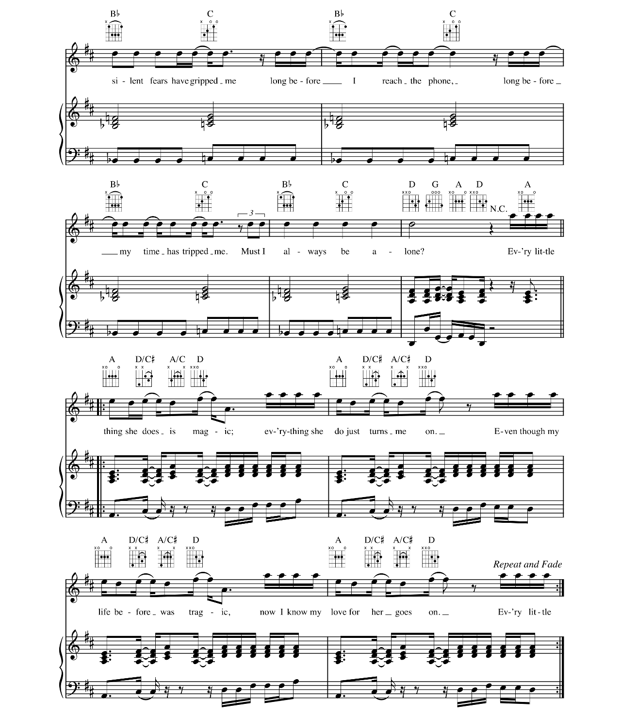 Every Little Thing She Does Is Magic sheet music 4