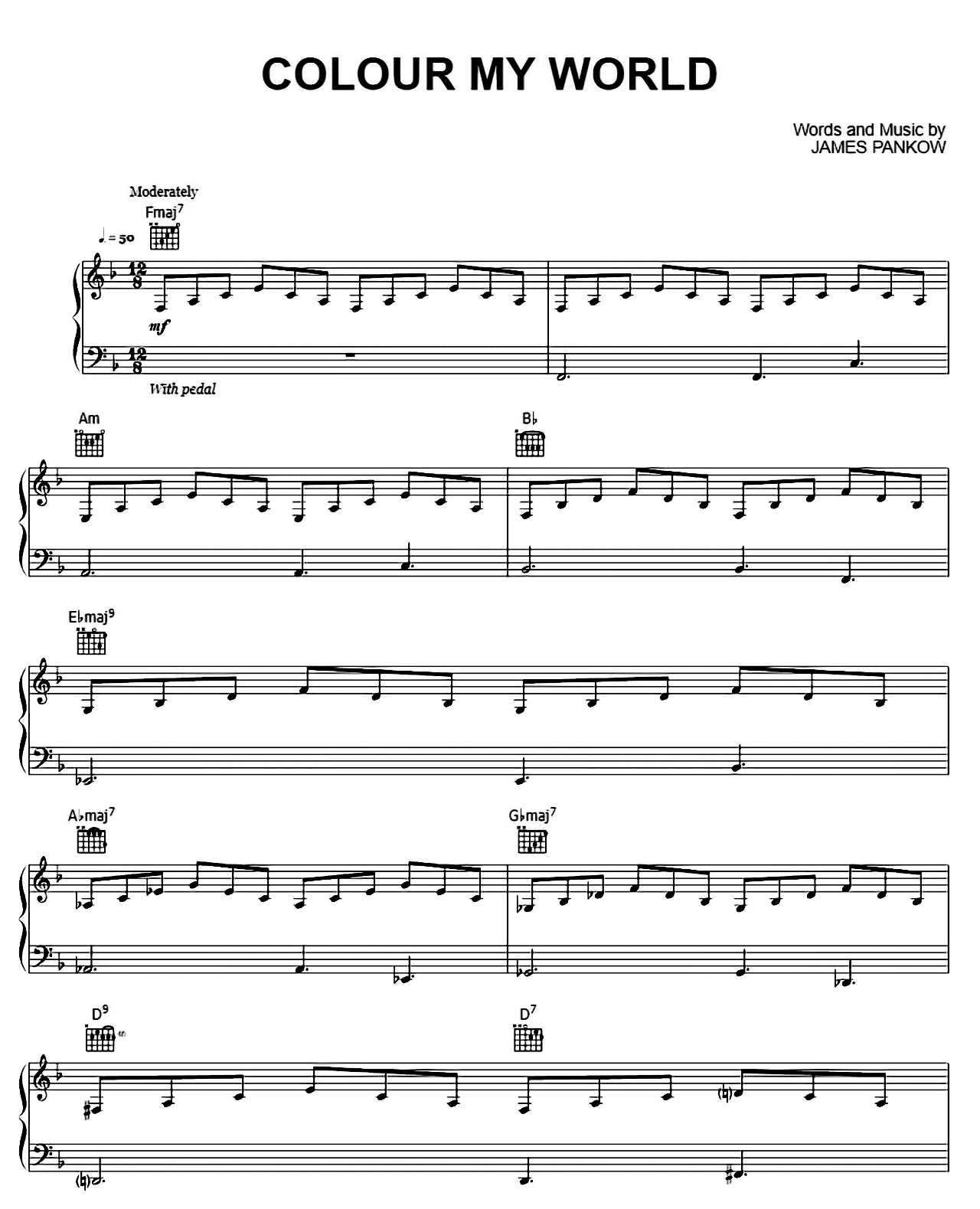 Color My World sheet music