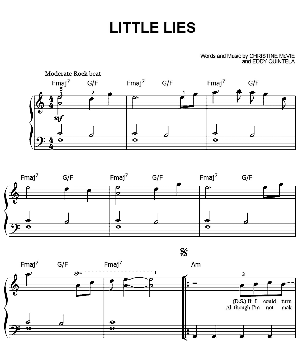 Little Lies sheet music