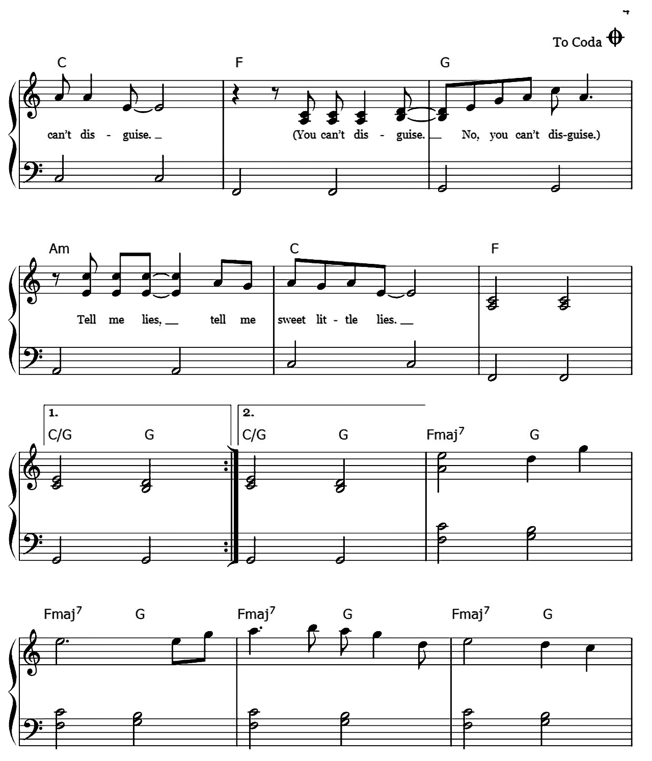 Little Lies sheet music 4