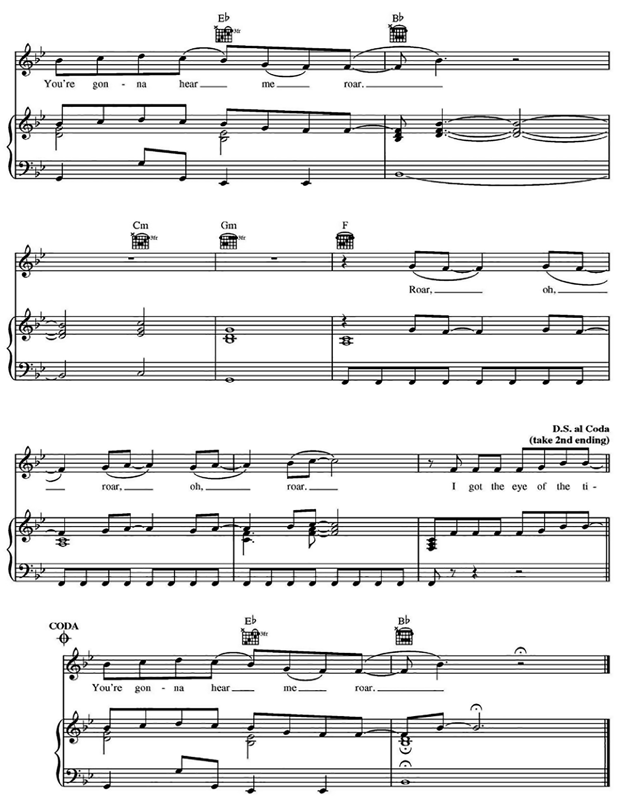 Roar sheet music 5