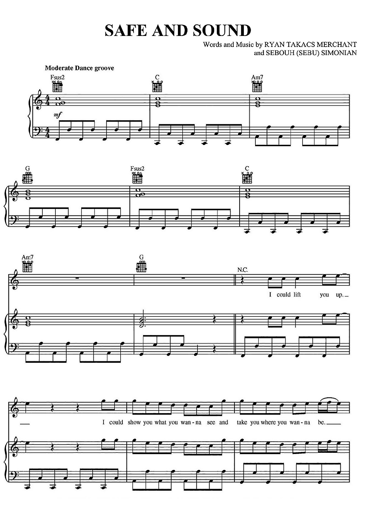 Safe And Sound sheet music