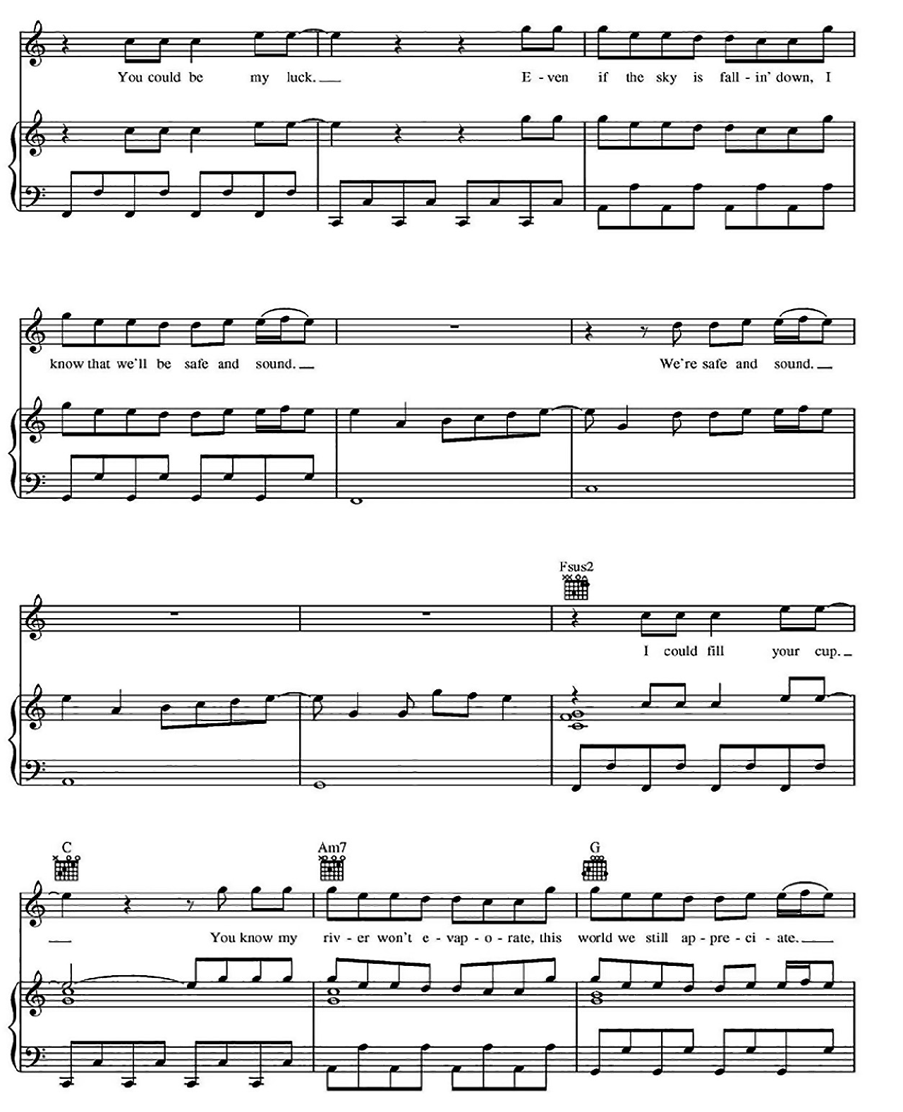 Safe And Sound sheet music 2