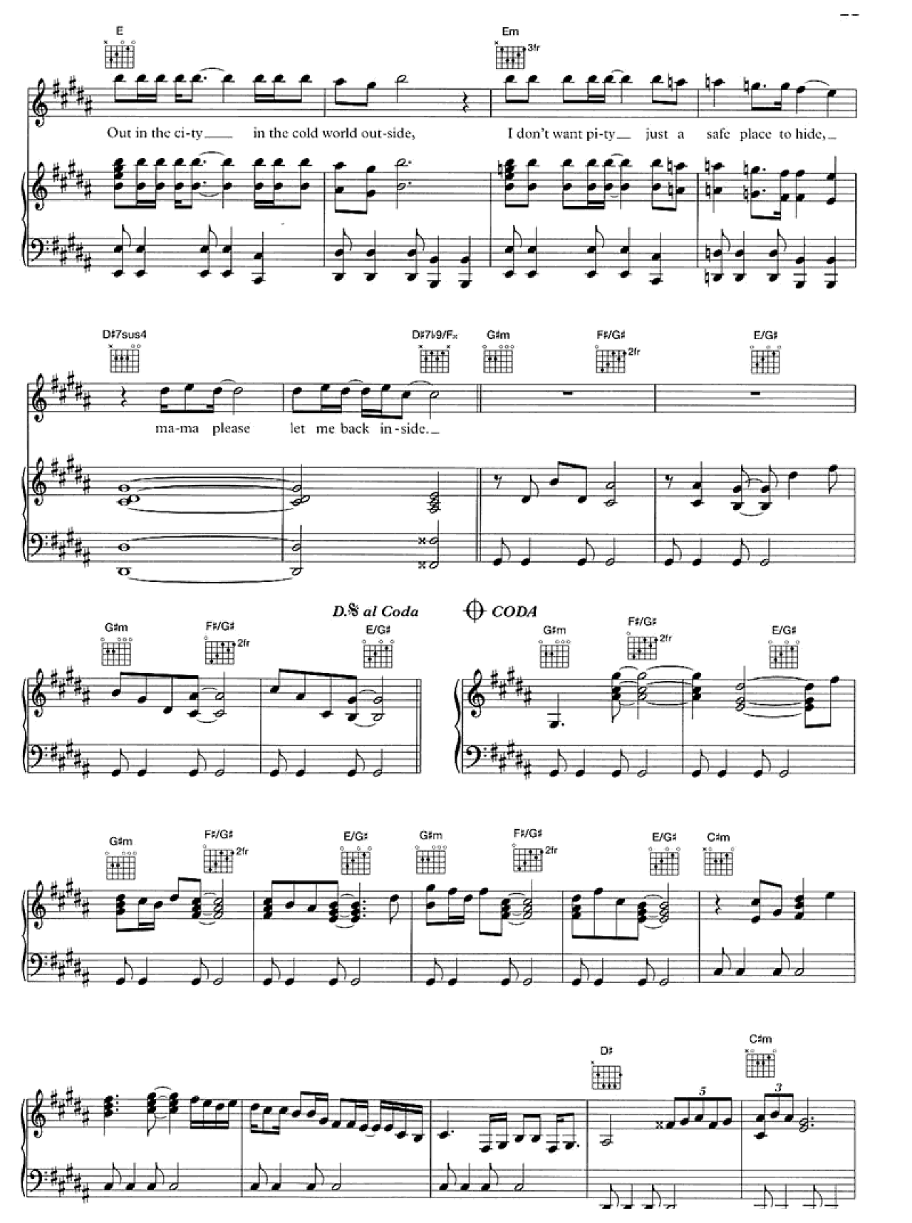 Mother Love sheet music 3