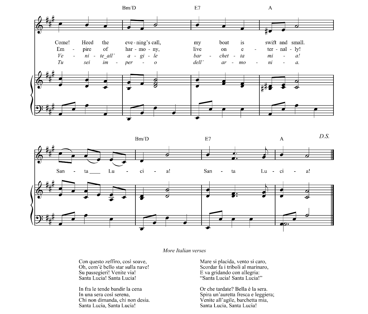 Santa Lucia sheet music 2