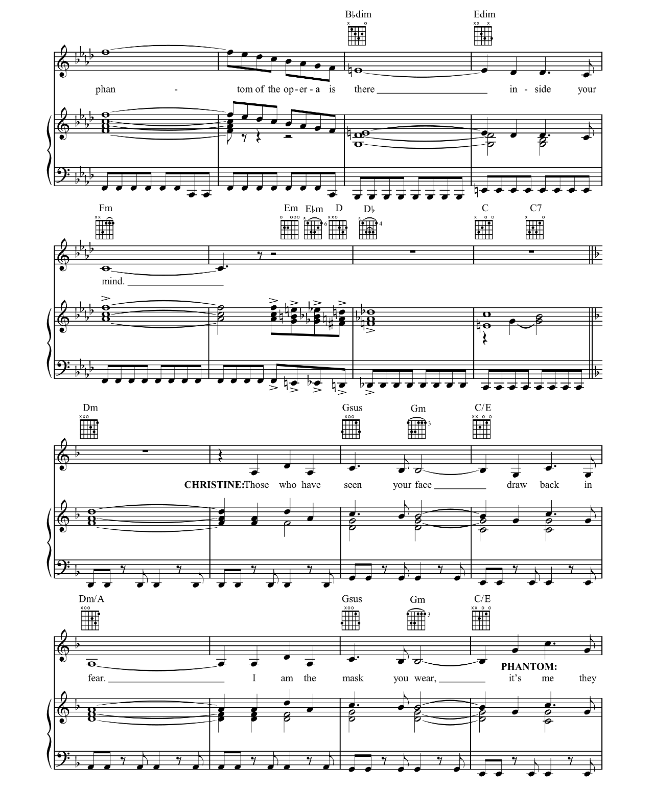 The Phantom Of The Opera sheet music 4