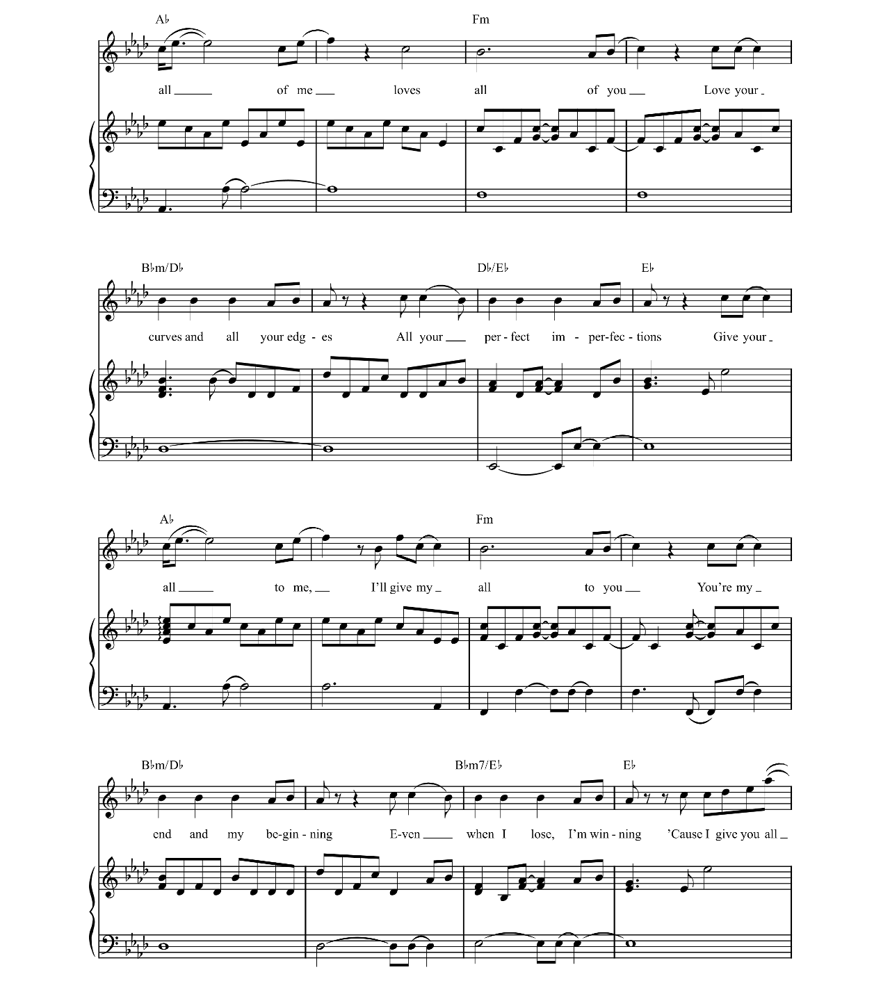 All Of Me sheet music 3