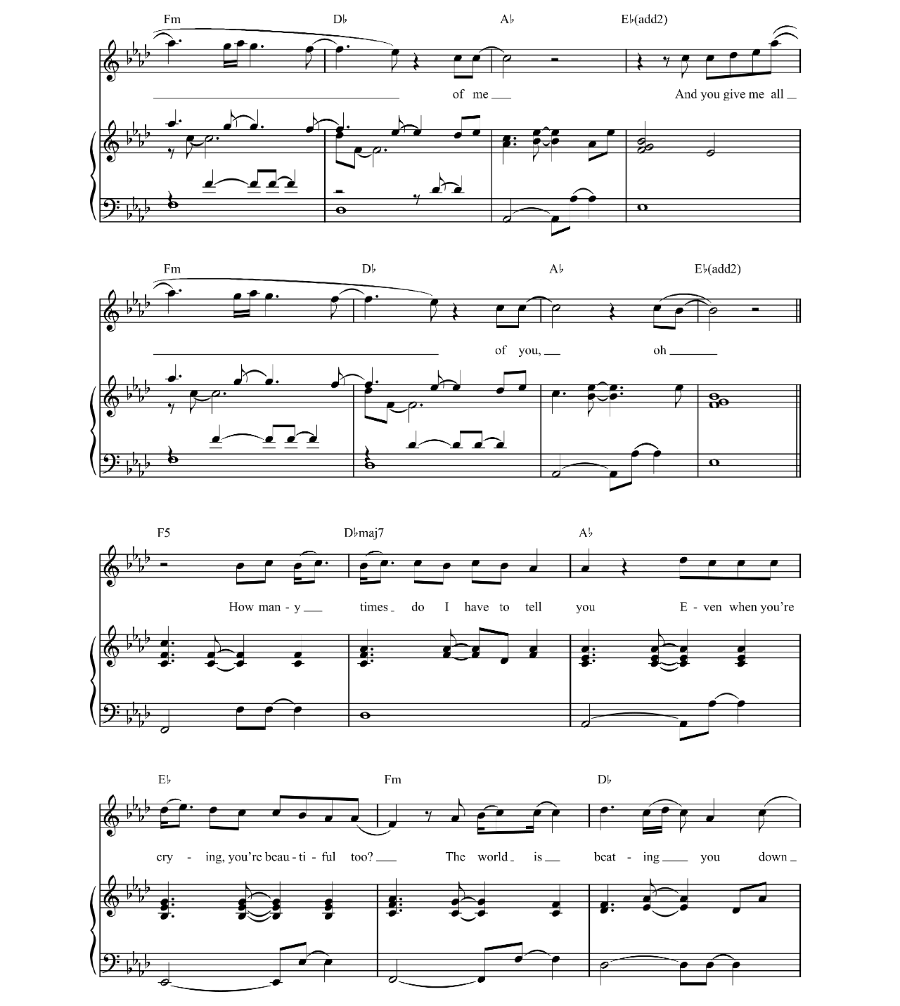 All Of Me sheet music 4