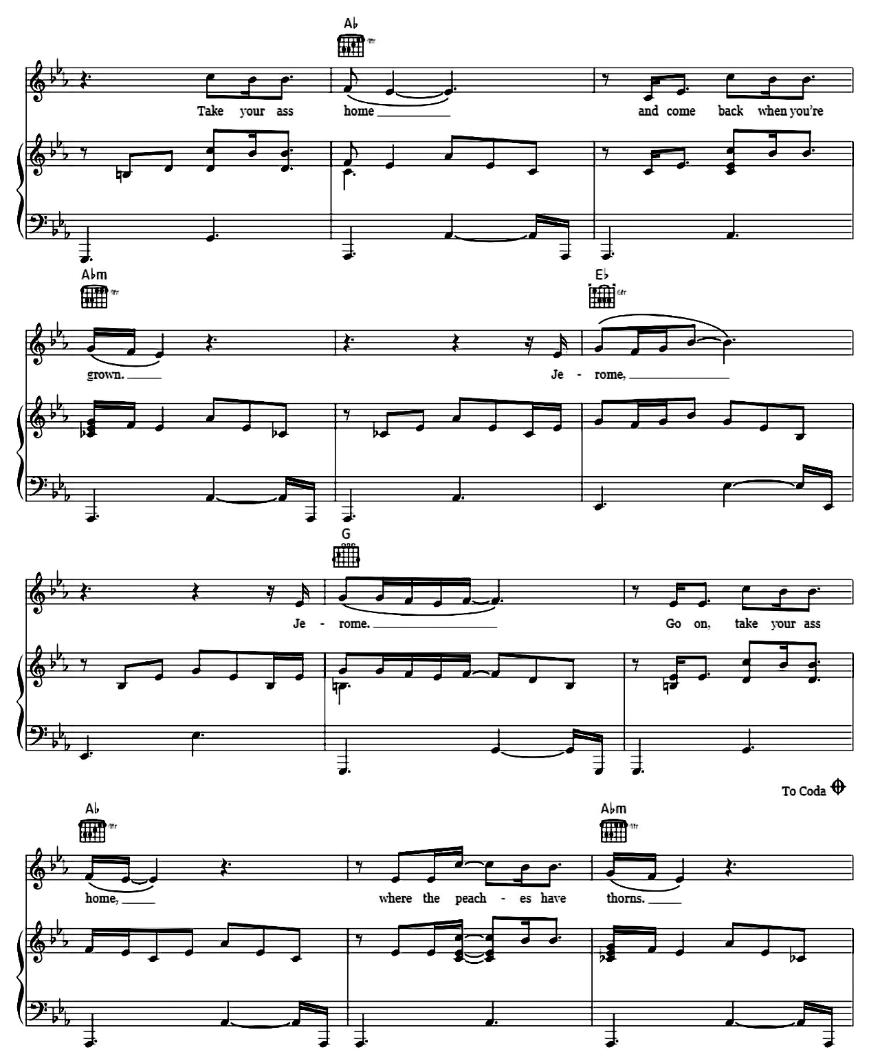 Jerome sheet music 2