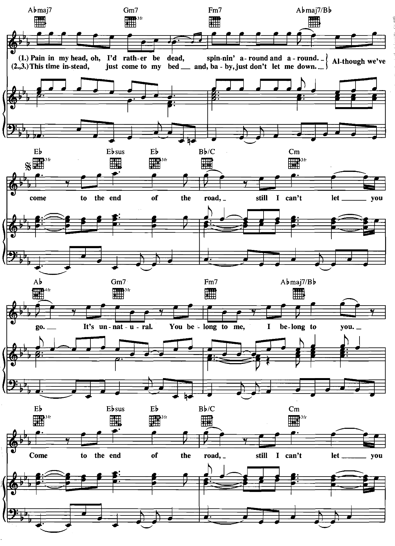 End Of The Road sheet music 3
