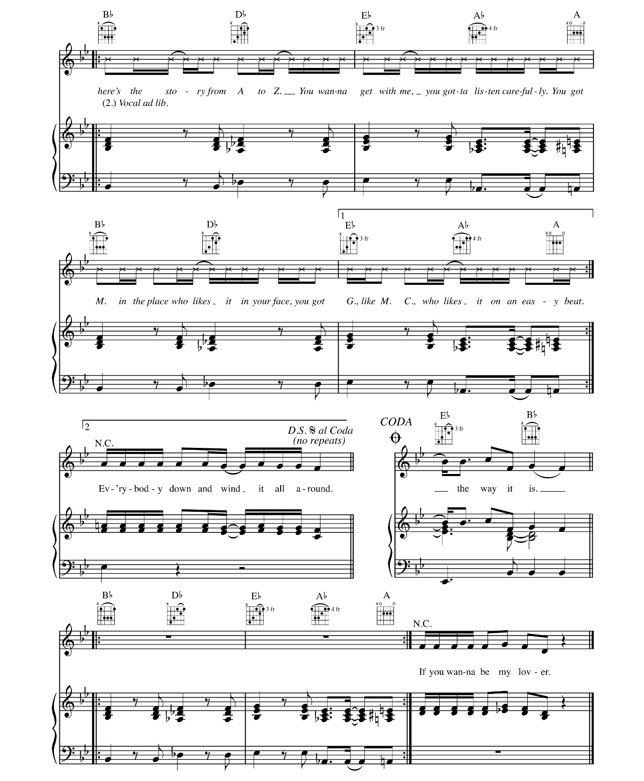 Wannabe sheet music 4
