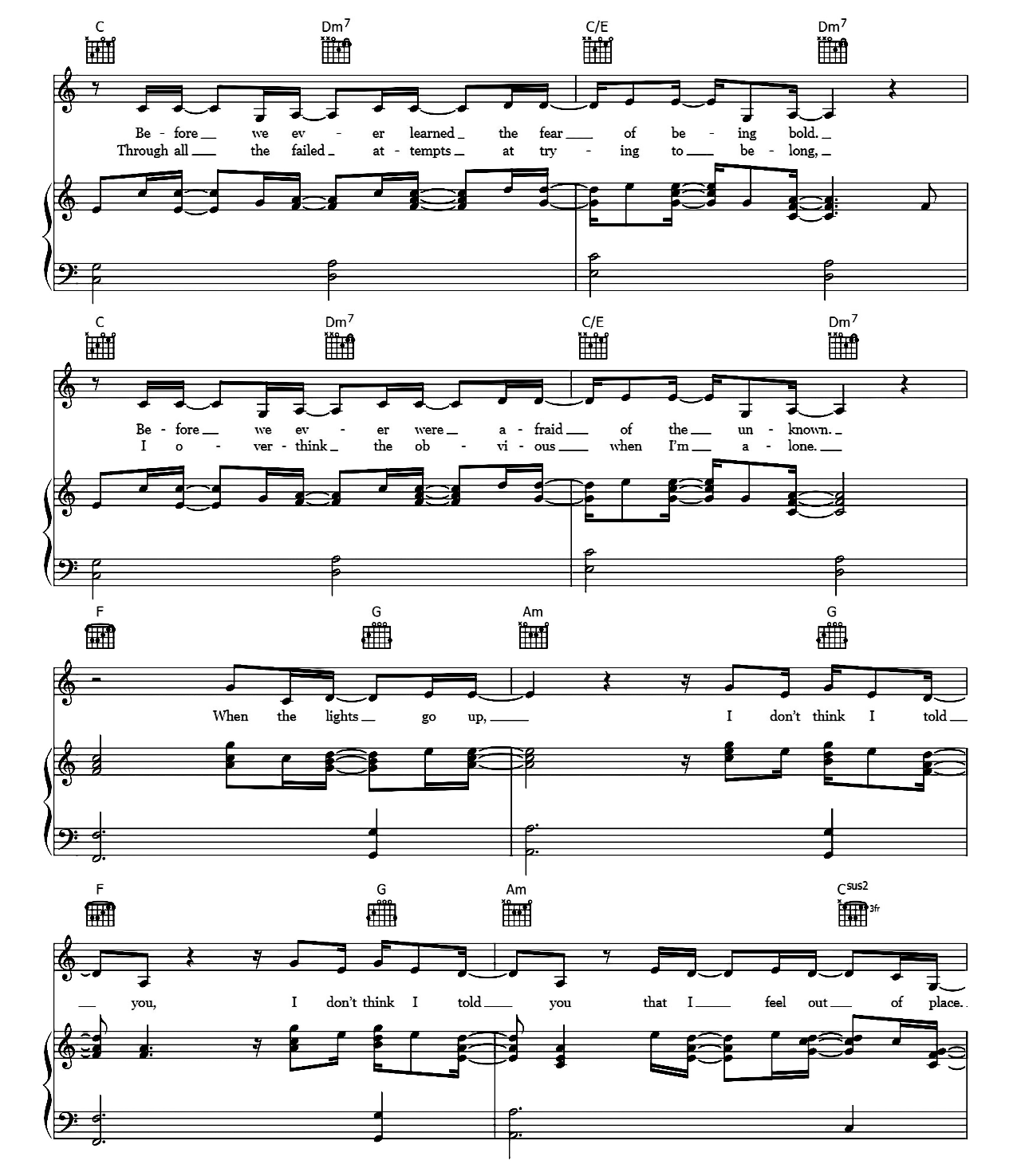 Anywhere Away From Here sheet music 2