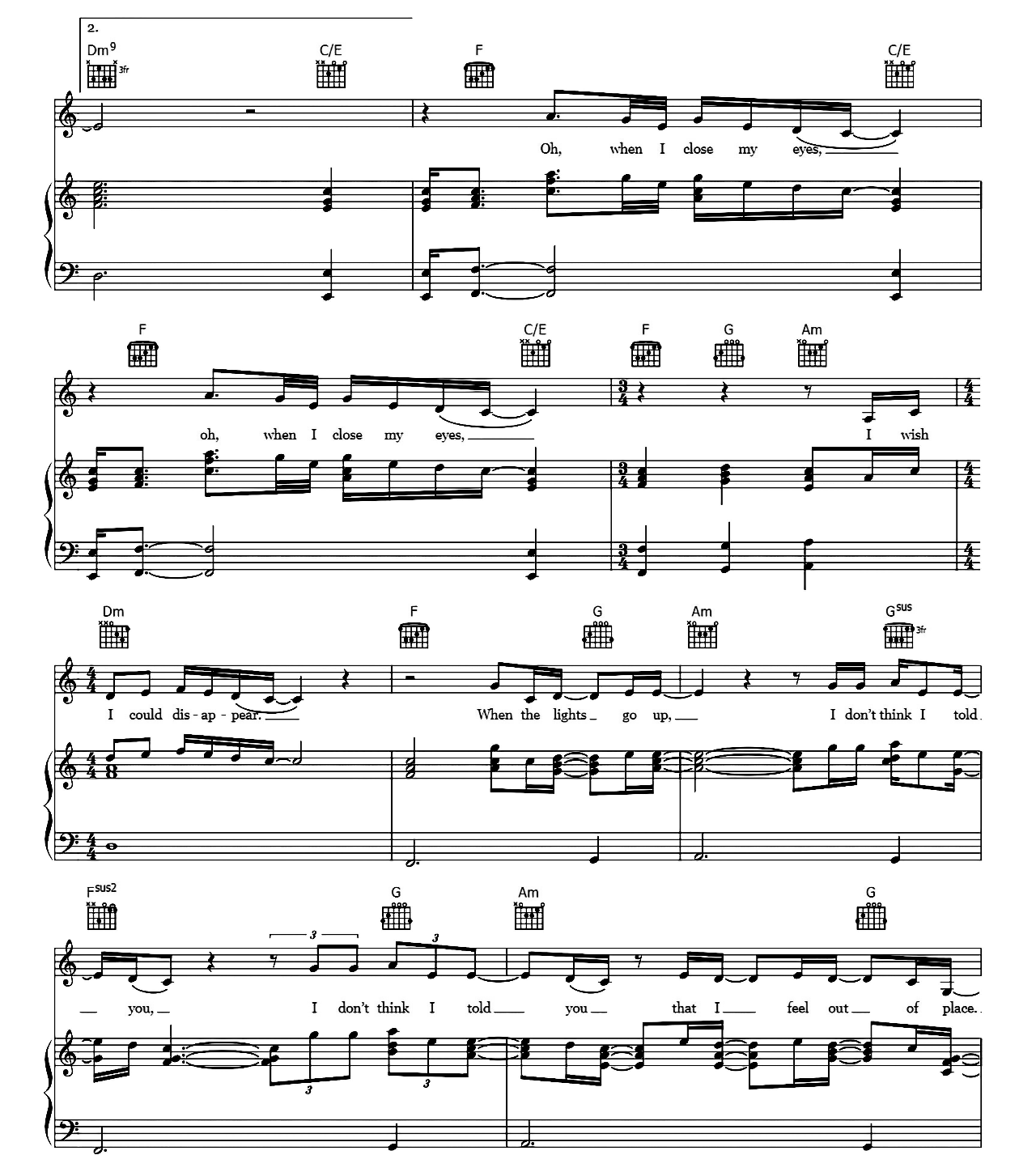 Anywhere Away From Here sheet music 4