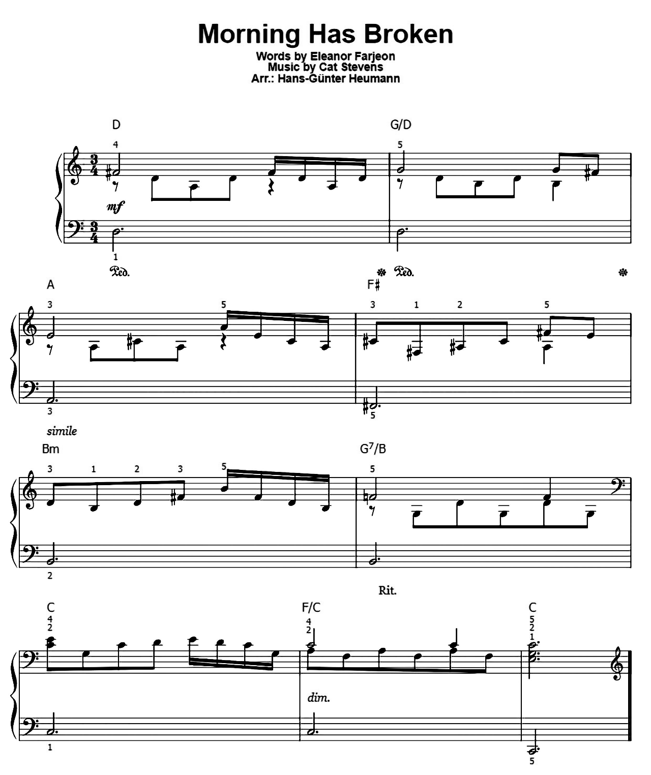 Morning Has Broken sheet music